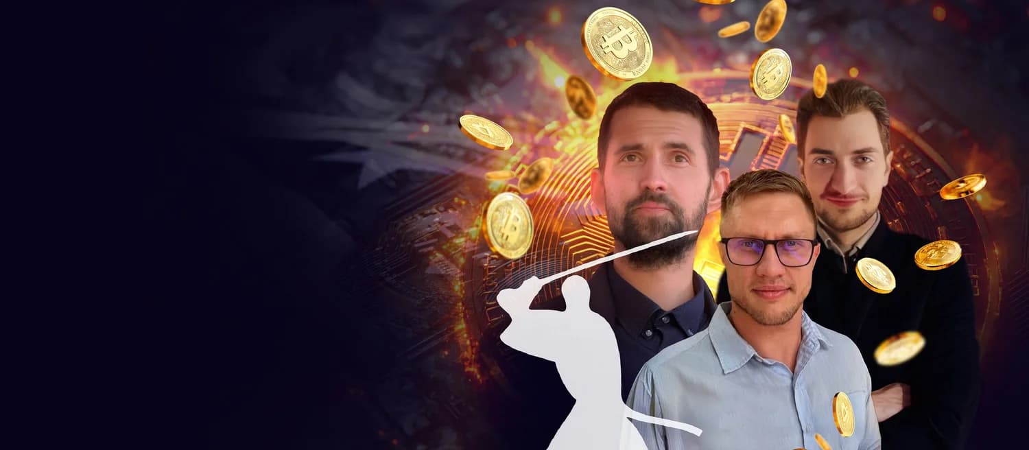Portrait montage of cryptocurrency developers and advocates featured by Crypto Prisoners
